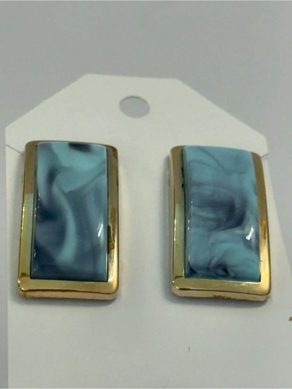 Vintage MCM Marbled Lucite Large Cufflinks